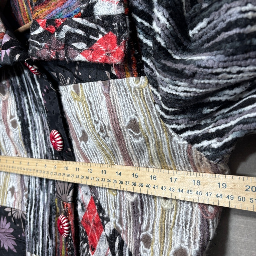 Variations Abstract Patchwork Jacket Women's Small Boho Artsy Statement Layer - Picture 8 of 10